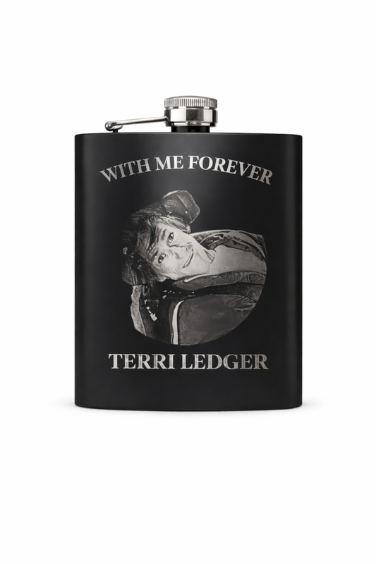 Premium Black Engraved Hip Flask — Customised to Your Design